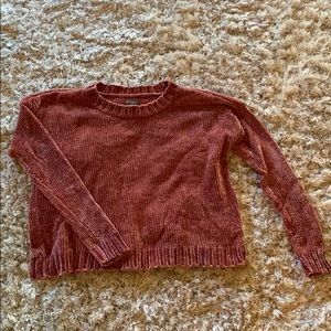 Blush Aerie chenille sweater size S